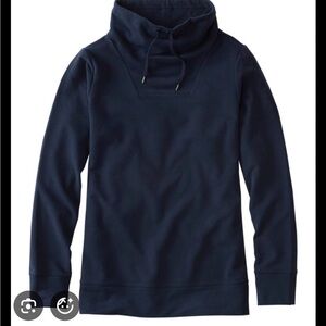 L.L. Bean Women’s Navy Ultrasoft Funnel Neck Sweatshirt